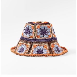 Zara Crochet Woven Bucket Hat